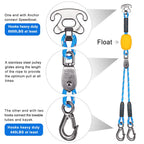 Benelabel Boat Tow Harness With Stainless Steel Pulley And Quick Connector For Water Sports - Self Centering And Floating Design