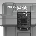 Pelican 80Qt Elite Wheeled Cooler (Dark Grey/Black)  58 Can Capacity With Ice  10 Day Ice Retention  Built-In Bottle Opener  Gua