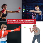 Ymx Boxing Ultimate Reflex Ball Set - 4 React Reflex Ball Plus 2 Adjustable Headband, Great For Reflex, Timing, Focus And Hand E
