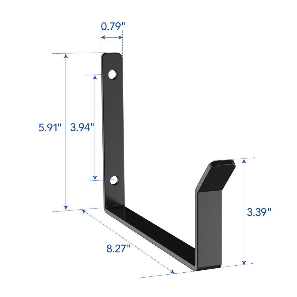 Fleximounts 2 Pack Add On Storage Utility Hook Accessory For Garage Ceiling Rack, Black