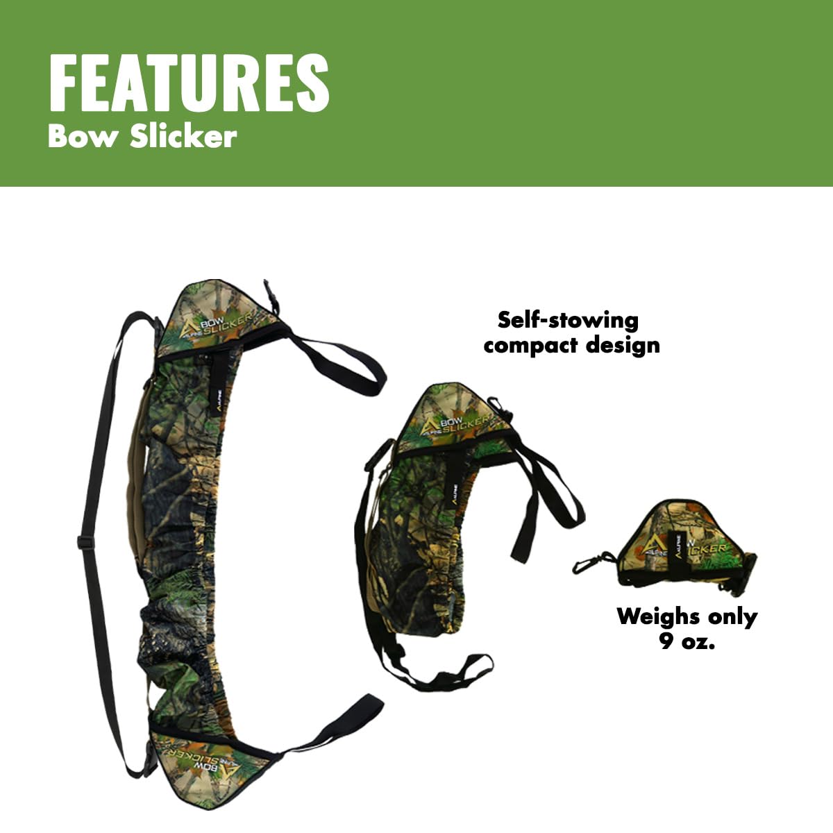Slicker Weatherproof Bow Sling For Archery, Soft And Compact Bow Case For Hunting Gear Accessories, Cam And String Protector - V