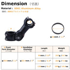 Yapjeb Adjustable Bike Stem - 25.4 X 110Mm, 31.8 X 90Mm, 130Mm, 60 Degree, Mountain, Road, Bmx, Cycling