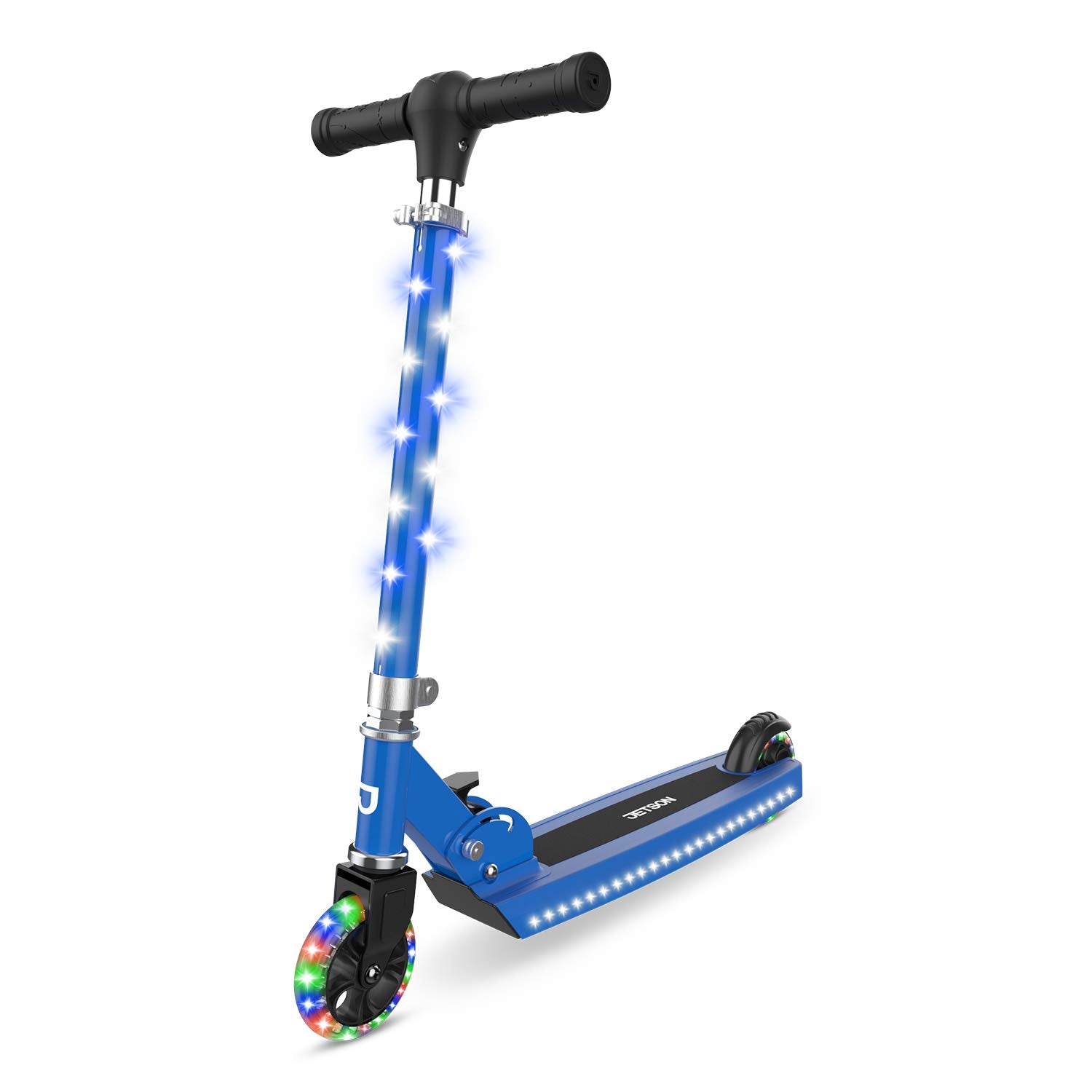Jetson Scooters - Jupiter Kick Scooter (Blue) - Collapsible Portable Kids Push Scooter - Lightweight Folding Design with High Vi