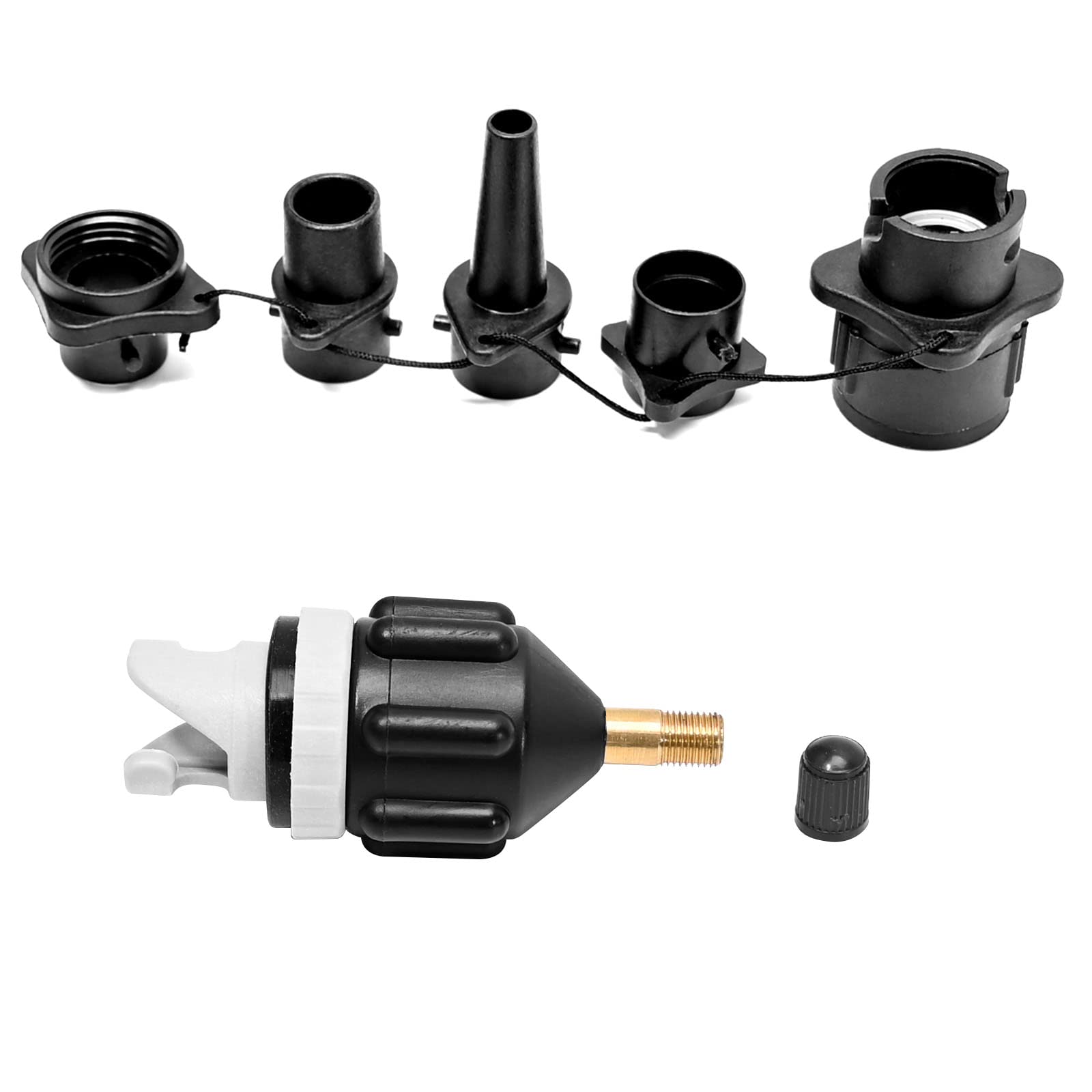 Vkinman SUP Pump Adaptor Inflatable Boat Air Pump Air Valve Adapter Kit Paddleboard Air Nozzle Multifunctional Conversion Head A