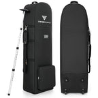 Darekuku Soft-Sided Golf Travel Bag For Airlines With Detachable Shoulder Straps, Foldable Golf Club Cover Travel Case With Whee
