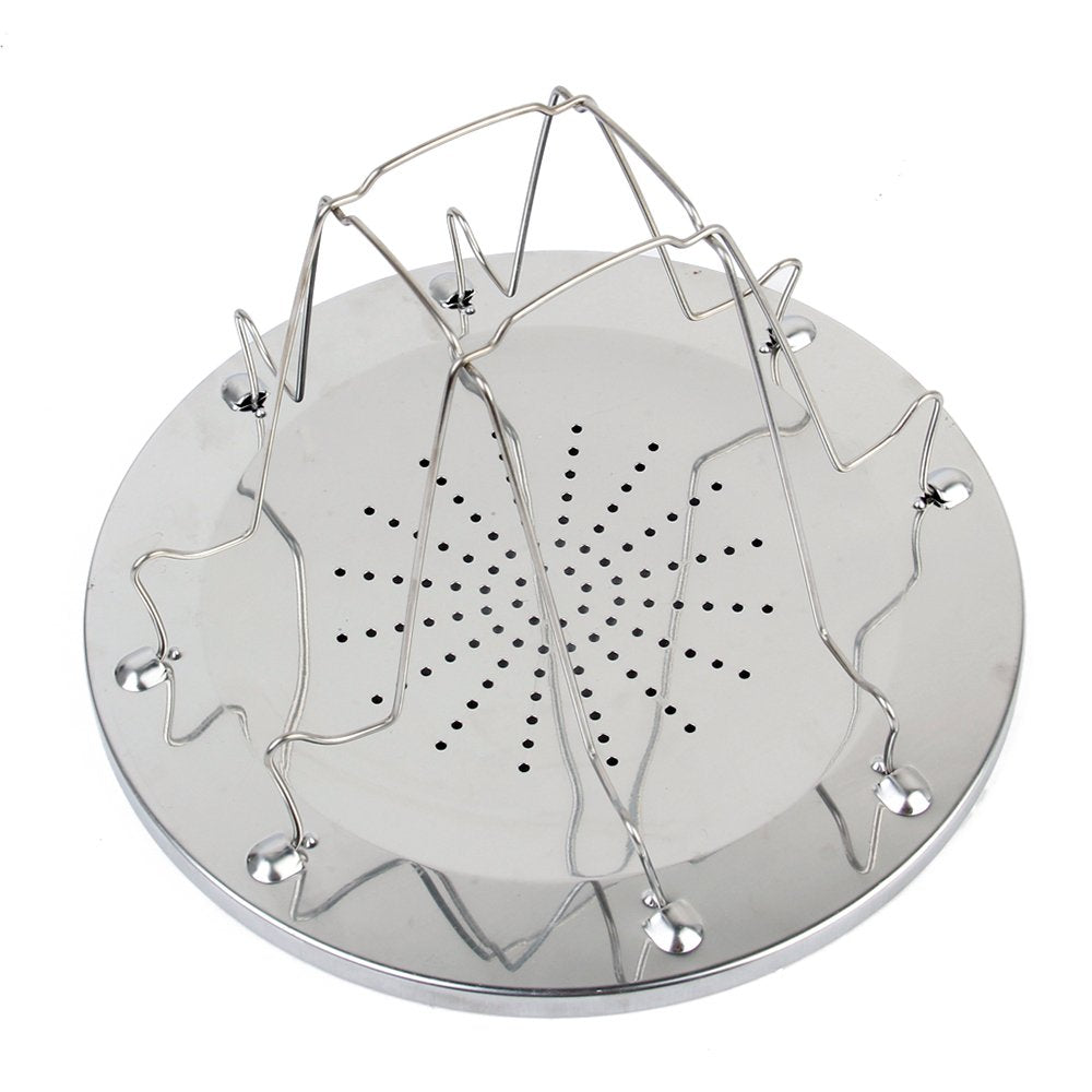 Folding Camp Stove Toaster Stainless Steel Camping Toaster Rack Holder 4 Slice Toaster Tray Cooking Breakfast 4 Toast Bread Toas