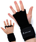 Aeolos Leather Gymnastics Hand GripsGreat For Gymnastics, Pull Up, Weight Lifting, Kettlebells And Crossfit Training  Black, X