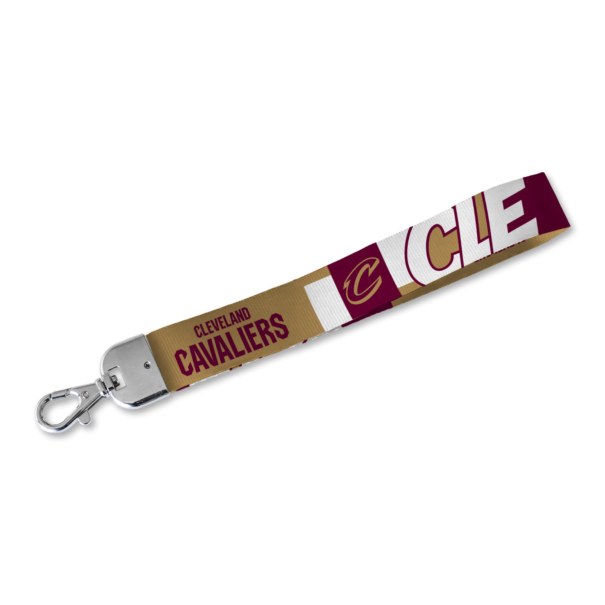 Rico Industries Nba Basketball Cleveland Cavaliers Wrist Lanyard Key Chain, Cute Wristlet Strap Keychain Holder For Women Men Ca