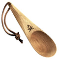 berleben | Dursten Kanu Wooden Camping Spoon - Handcarved Nordic Utensil with Lanyard & Carabiner - Lightweight Reusable Surviva