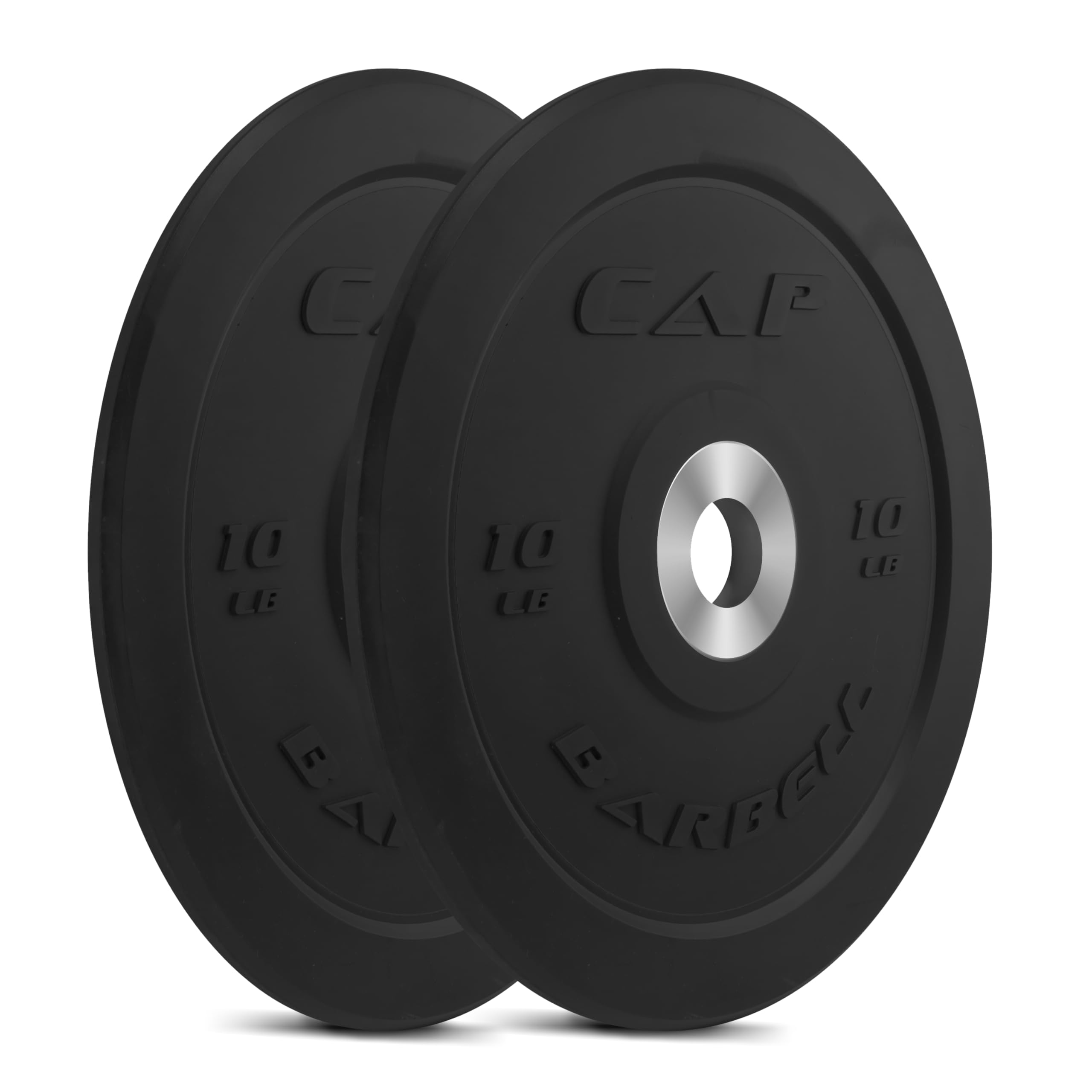 Cap Barbell Best Olympic Bumper Plate Set, Black, 10 Lb Pair