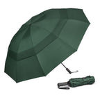 G4Free 46 Inch Large Golf Umbrella Compact Reverse Travel Umbrella Automatic Open Close (Green)