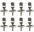 DSHE 8PCS Stainless Steel Fin Screw No Tool Thumb Fin Screws and Plates Surfing Accessories for Surfboard Surf Longboard Paddleb
