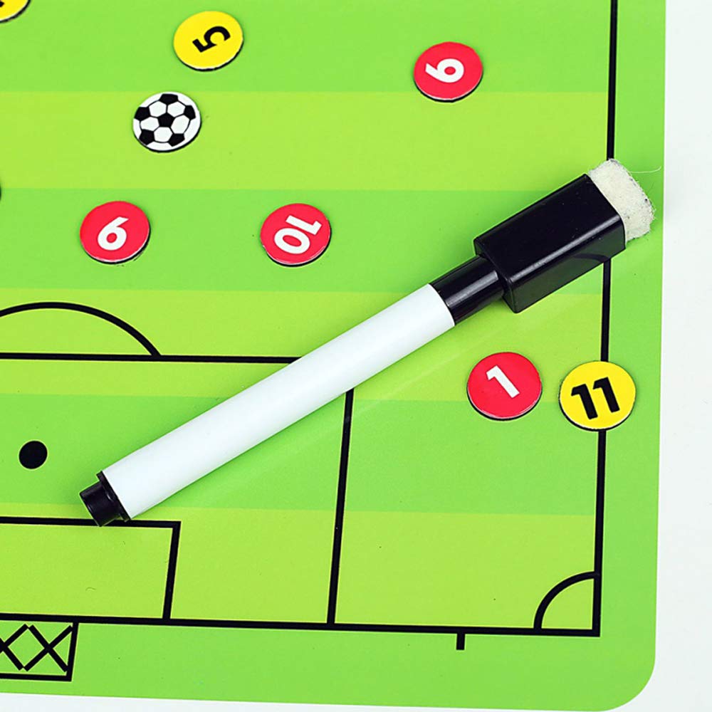 Soccer Coaching Board Soccer Coaches Clipboard Tactical Magnetic Board Kit With Dry Erase, Marker Pen And Zipper Bag (Football B