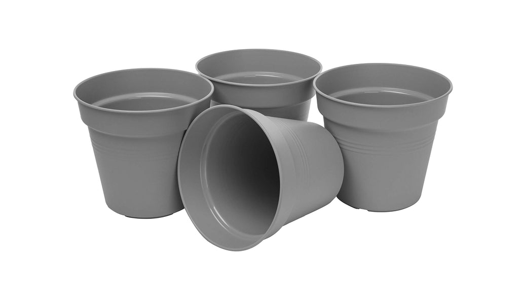 Mintra Home Garden Pots 4Pk (Grey, 15Cm Diameter (59In))