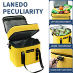 Lanedo Lunch Soft Cooler 20 Can, Soft Carrying Handle Insulated Bag Portable Ice Chest Box For Lunch, Beach, Drink, Beverage, Tr