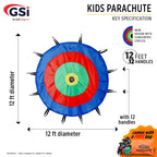 Gsi Kids Play Parachute Rainbow Parachute Toy Tent Game For Children Gymnastic Cooperative Play And Outdoor Playground Activitie