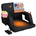 Heated Stadium Seats For Bleachers With Back Support - Usb Battery Included - Upgraded 3 Levels Of Heat - Foldable Chair - 4 Poc