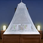 Mosquito Net For Single To King-Sized Beds - Fully-Enclosed Bed Canopy For Travel Or Decoration - Free Bag, Hanging Kit & Adhesi
