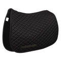 TuffRider Basic Pony Saddle Pad - Diamond Quilted, Flannel Lined, Breathable Schooling Pad for Horses - Black