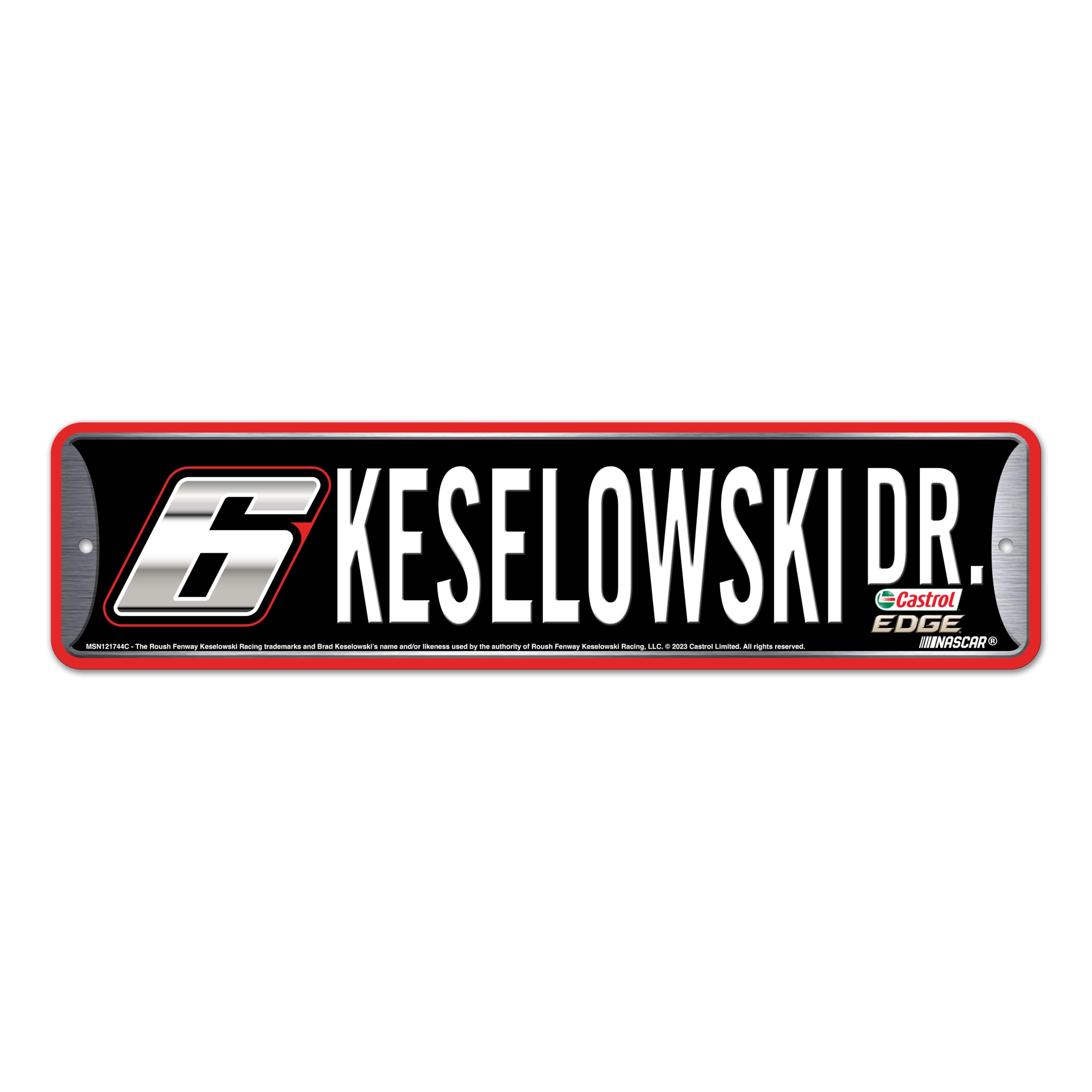 Rico Industries NASCAR Racing Metal Street Sign 4 x 15 Home D  cor - Bedroom - Office - Man Cave