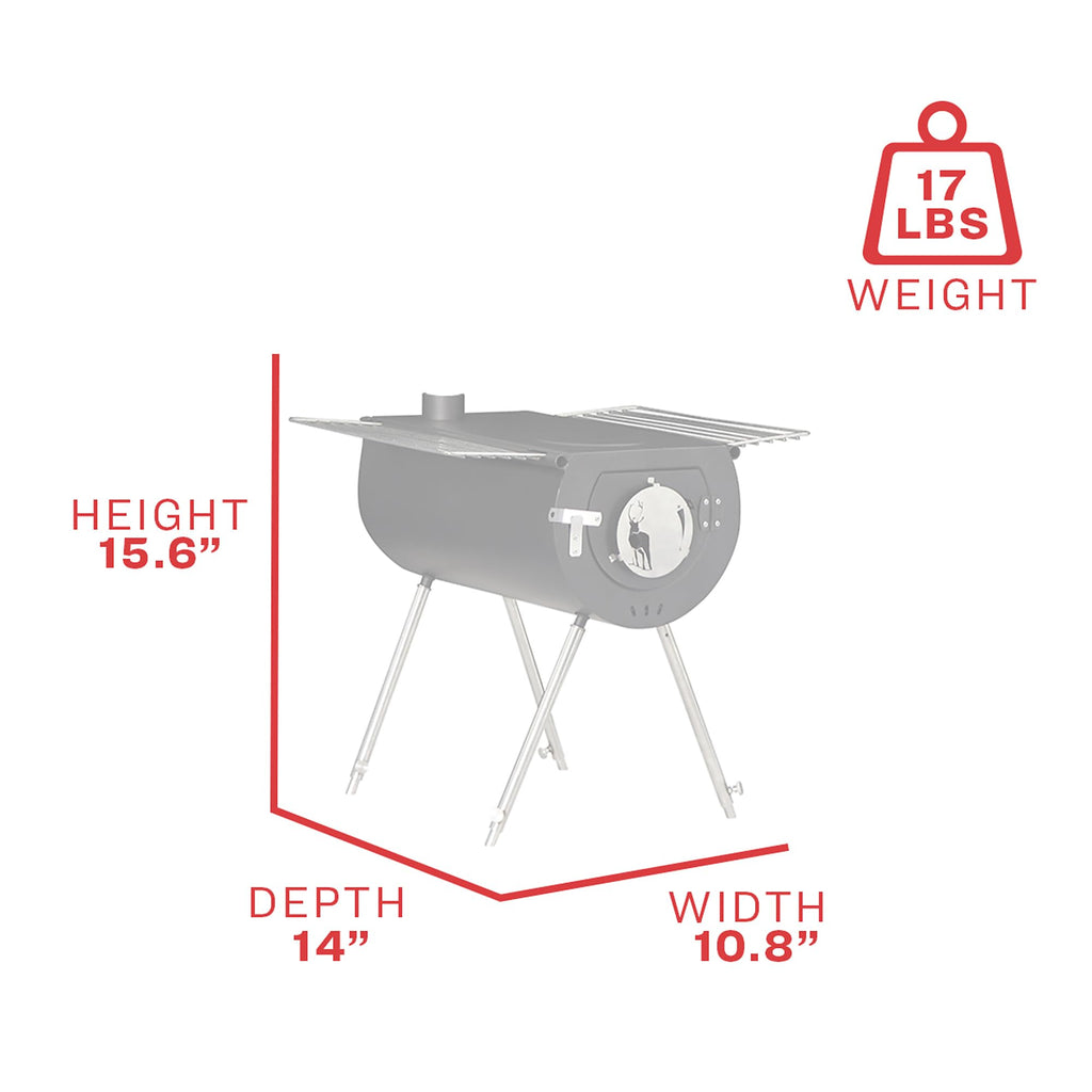 Us Stove Ccs14 Caribou Backpacker Portable Camp Stove - 14 Inch, Black, Small