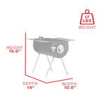 Us Stove Ccs14 Caribou Backpacker Portable Camp Stove - 14 Inch, Black, Small