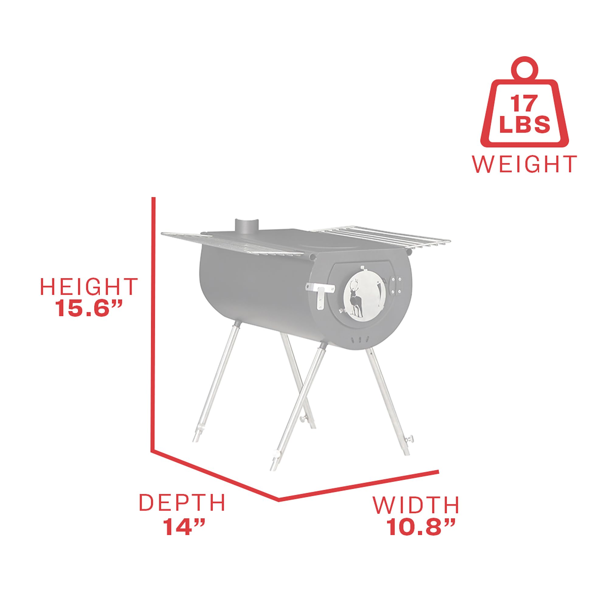 Us Stove Ccs14 Caribou Backpacker Portable Camp Stove - 14 Inch, Black, Small