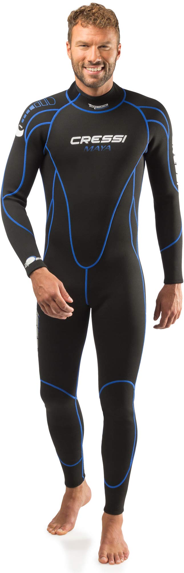 Cressi Maya 2.5mm Man, Black/Blue, 2XL