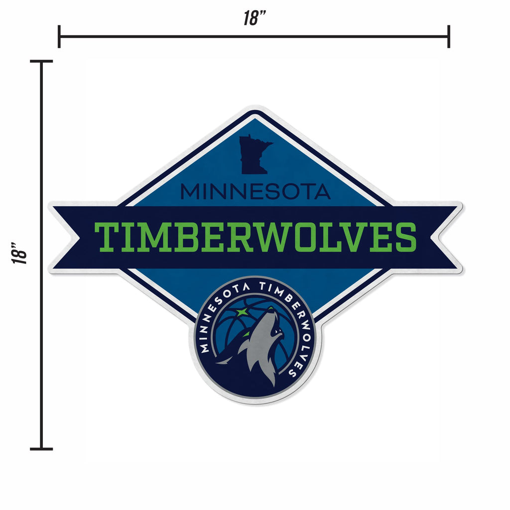 Rico Industries Nba Minnesota Timberwolves Diamond Shape Cut Pennant - Home And Living Room D  Cor - Soft Felt Ez To Hang