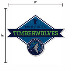 Rico Industries Nba Minnesota Timberwolves Diamond Shape Cut Pennant - Home And Living Room D  Cor - Soft Felt Ez To Hang