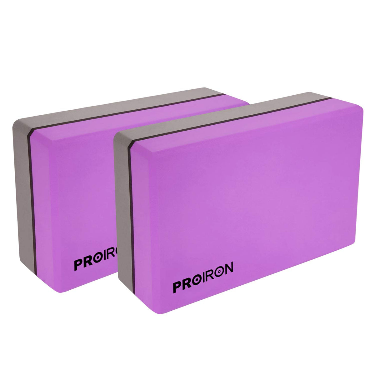 Proiron Yoga Block  (Purple & Gray) Brick Foam Exercise Brick Yoga Blocks Eco Friendly Pilates Block For Stretching Aid Improvi