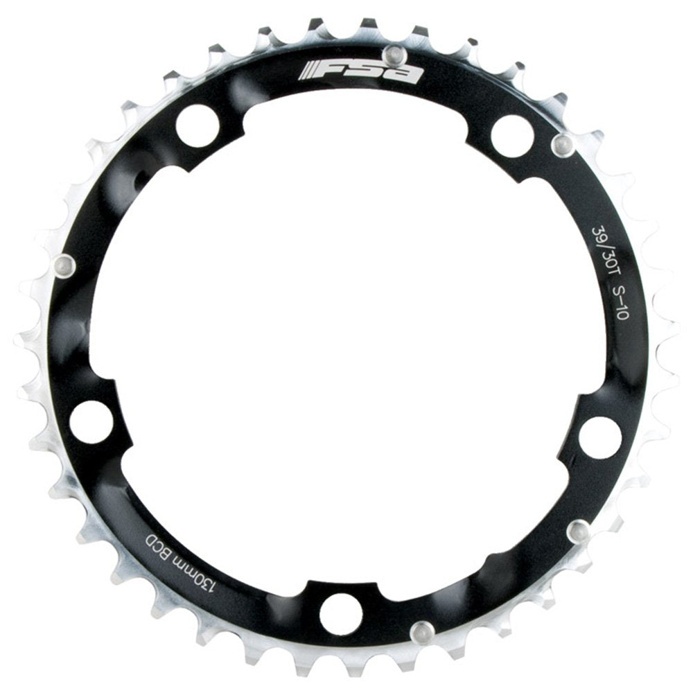 Fsa Pro Triple 130/74Bcd Road Chainring - 130Bcd 39T, Black
