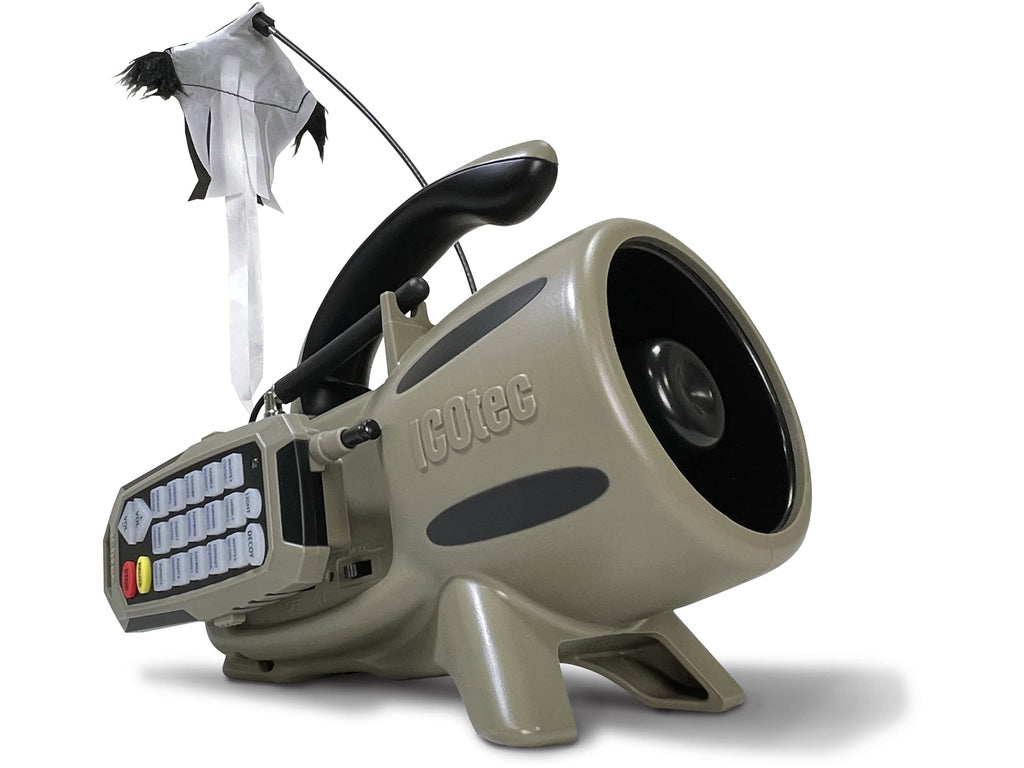 Icotec 320+ Predator Call/Decoy Combo - Perfect For Coyote, Fox, And Raccoon Hunting - 300 Yard Remote Range