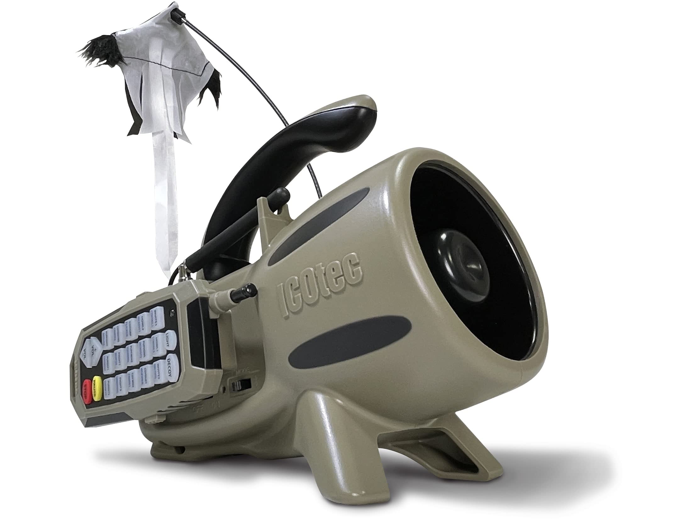 Icotec 320+ Predator Call/Decoy Combo - Perfect For Coyote, Fox, And Raccoon Hunting - 300 Yard Remote Range
