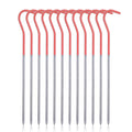 iBasingo 12pcs/lot Titanium Alloy Pegs Outdoor Camping Tent Stakes Portable Elbow Grass Tent Nail A-Ti4001P