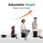 Triptips Upgrade Retractable Portable Toilet For Travel, Adjustable Height Camping Toilet For Adults Kids, Foldable Toilet For C