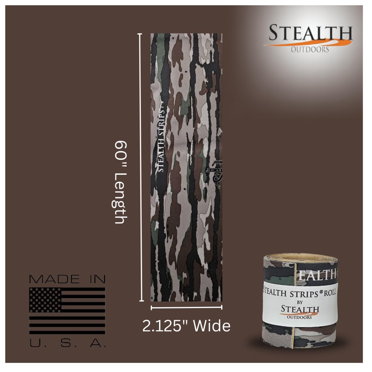 Stealth Strips Realtree Original Camo Silencing Tape | Self Adhesive Silencing Fabric | Great For Quieting All Of Your Metal Hun