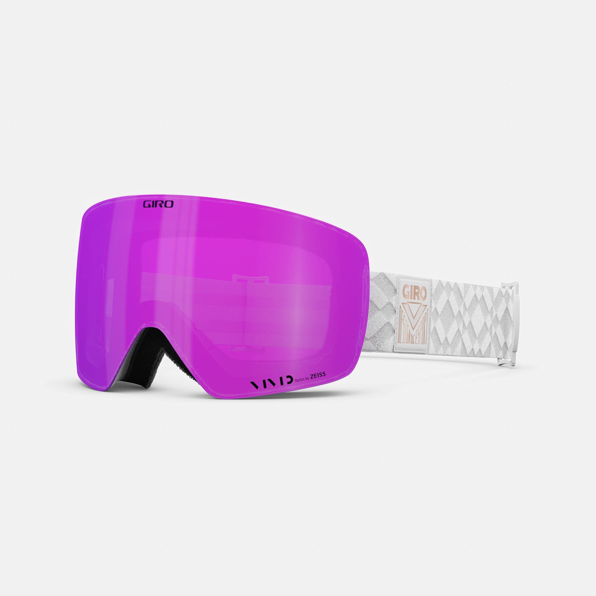 Giro Contour Ski Goggles - Snowboard Goggles for Men & Women - White Limitless Strap with Vivid Pink/Vivid Infrared Lenses