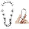 Grandbuy 3.15 Inch Large Spring Snap Hook Carabiner, 304 Stainless Steel Snap Hook Heavy Duty Carabiner Clip, Stainless Steel Sp