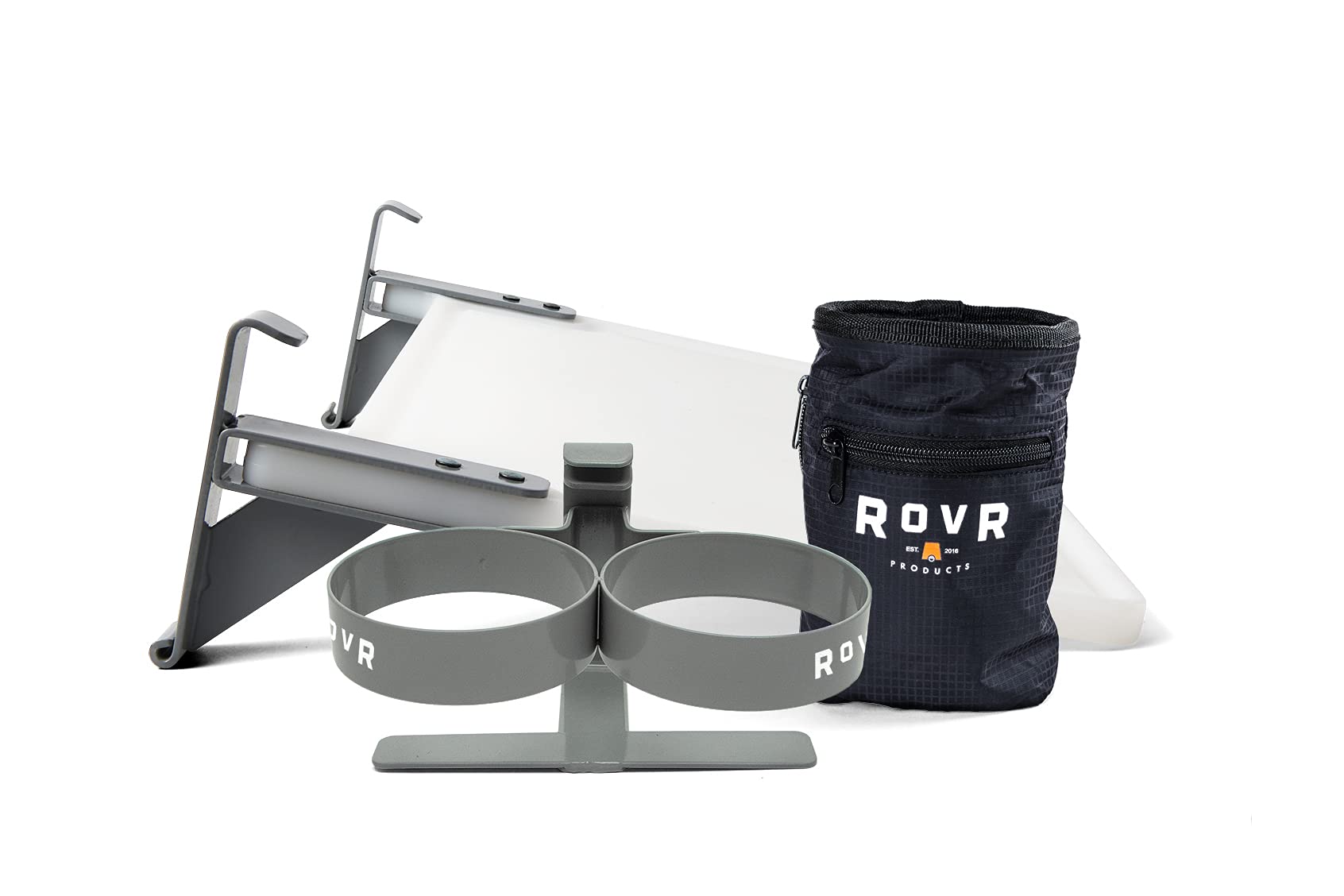 Rovr Accessories Essential Pack - Includes Dual Cup Holder, Prep Board, And Storage Bag - Compatible With Rollr 45, 60, 80 Wheel