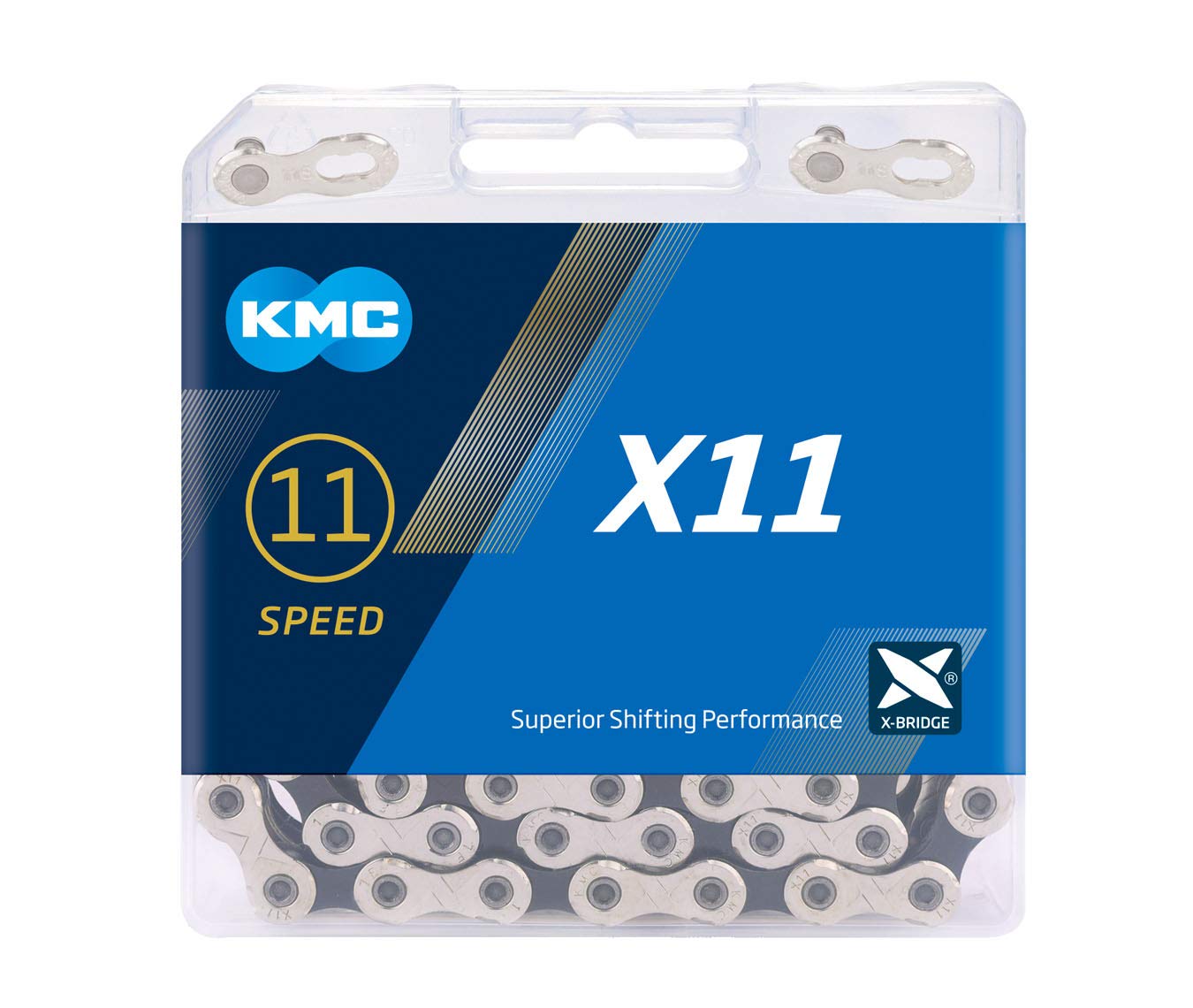 Kmc Unisexs X11 Chain, Silverblack, 114 Link
