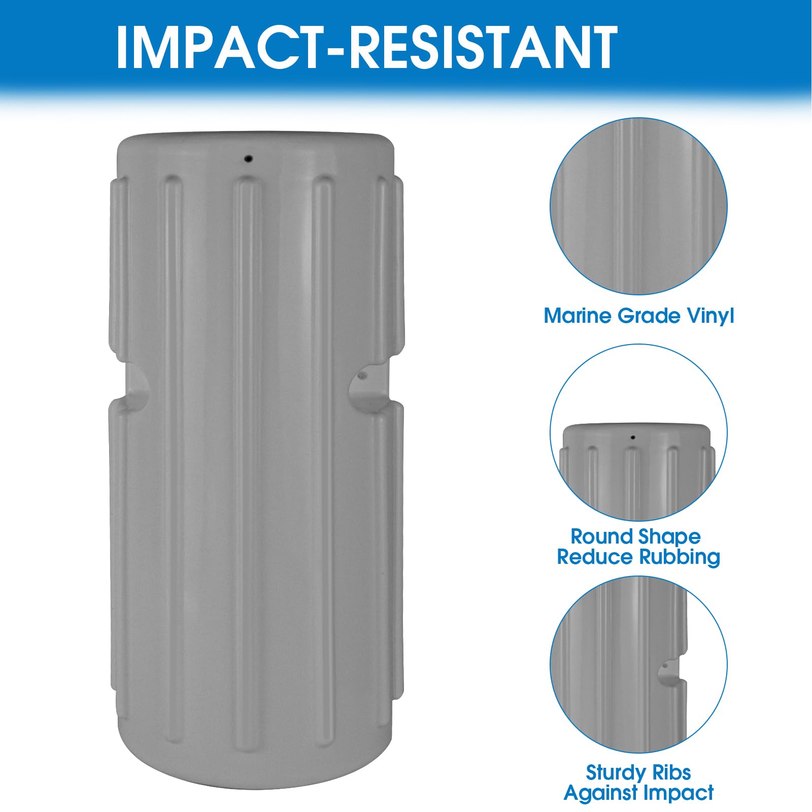 Dock Bumpers Fenders,Boat Dock Bumpers For Edge Or Side,Marine Fender Guard,Vertical Protection,Soft Durable Construction,Includ