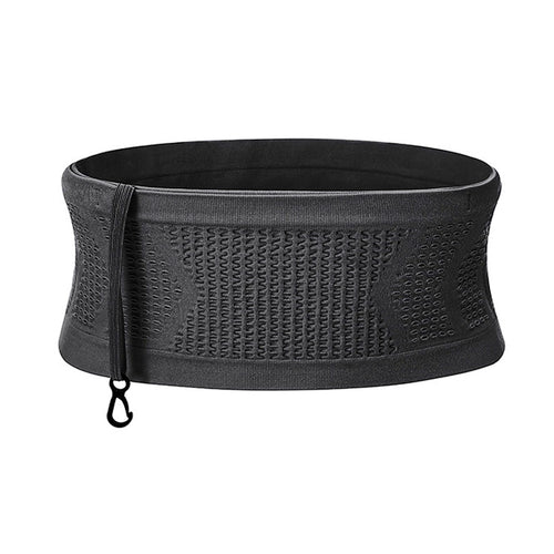 Adorila Slim Running Belt, No-Bounce Hidden Waist Pack with 360 Opening for Soft Flask, Cellphones, Keys or Gels