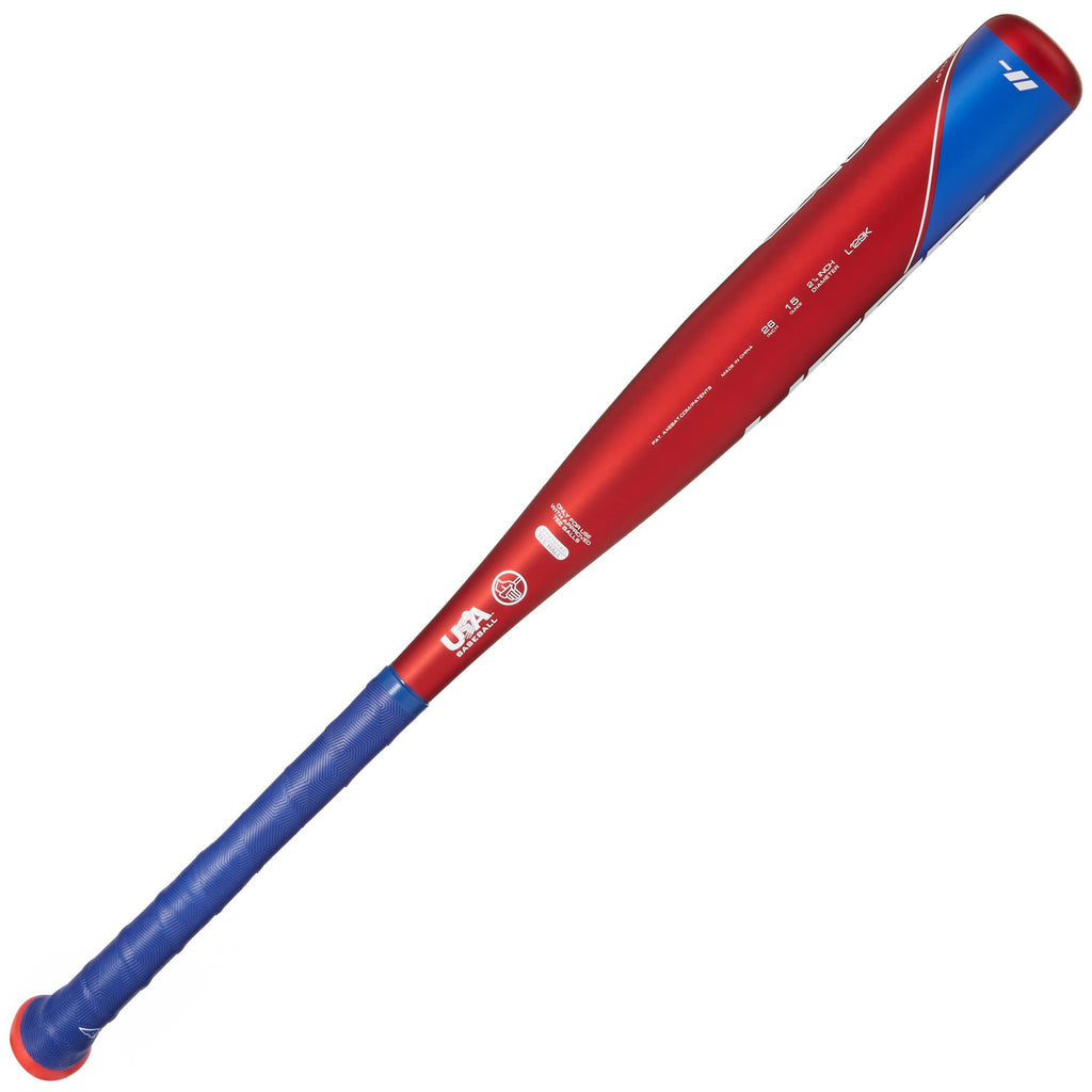 Axe Bat 2023 Hero (-11, 2-1/4'') Usabat Tee Ball Bat, 1-Piece Alloy, Red/Blue, 24'' / 13 Oz.