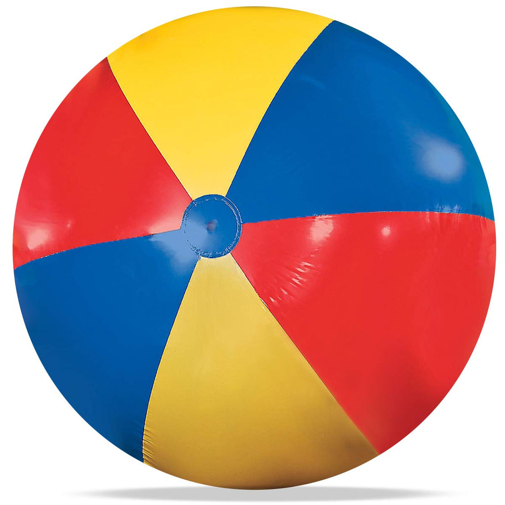 Novelty Place Giant Inflatable Beach Ball, 55Inches Rainbow Color Thick Large Beach Ball Toy For Kids & Adults Summer Beach Part