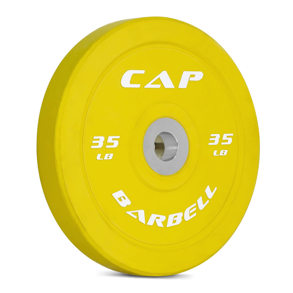 Cap Barbell Best Olympic Bumper Plate, Yellow, 35 Lb Single