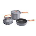 Fire-Maple Feast Heat Exchanger Set | Compact Camping Cooking Set | Nested Design | Contain With A Pot, Kettle And Non-Stick Fry