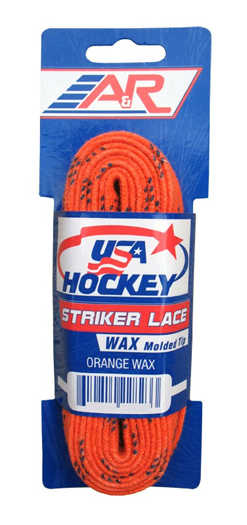 A&R Sports Usa Waxed Hockey Laces, 84-Inch, Orange