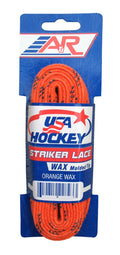 A&R Sports Usa Waxed Hockey Laces, 96-Inch, Orange