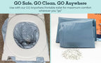 Cleanwaste Original Wag Bag Portable Toilet (12 Pack) - Go Anywhere Kit For Camping, Boating, Travel - Nasa Gelling Powder For P